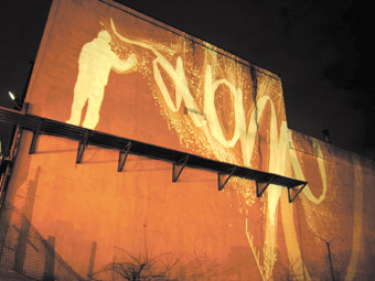 Graffiti Research Lab digital art projection 