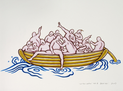 Guan Wei, On the water no. 4 2007, synthetic polymer paint on cotton rag. Private collection, Brisbane. Reproduced courtesy of the artist