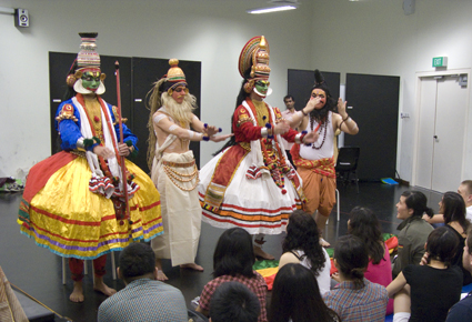 LASALLE acting students learn Kathakali performance skills