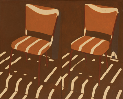 1994 same chair changed light situation, oil on canvas, Tony Woods: Archive