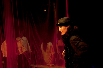 Maude Davey as Everyman, Everyman and the Pole Dancers, Auto Da Fe Theatre