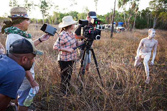 Film shoot featuring cinematographer Bonnie Elliott