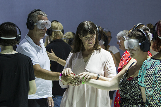 Heather Lawson and audience members, Imagined Touch, Sydney Festival 2017
