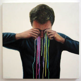 James Cochran, The Artist’s Tears, oil & enamel on canvas, 63 x 63cms