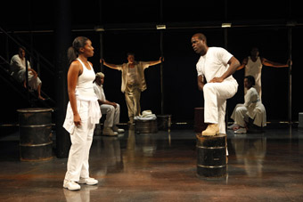 Kianne Muschett, Sterling K. Brown and the company, In the Red and Brown Water, part of  The Brother/Sister Plays