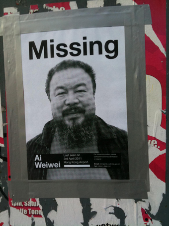 Ai Weiwei missing poster