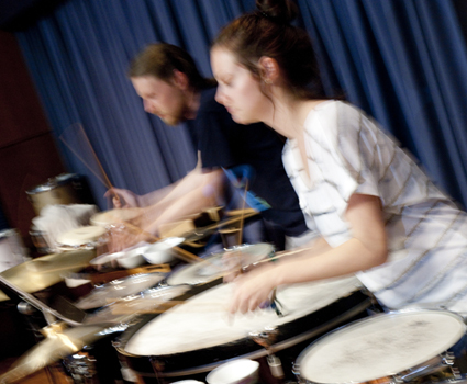 Percussion students, Queensland Conservatorium Griffith University 