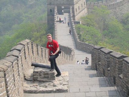 Dan Edwards on the Great Wall north of Beijing