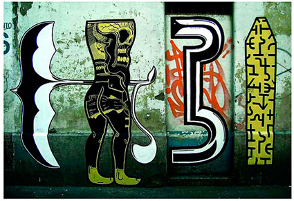 Street art by Basco Vazko, Santiago, Chile
