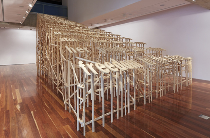 Roy Ananda, Slow crawl into infinity, 2014, installation view