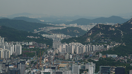 Seoul viewed to north from the N-Seoul Tower