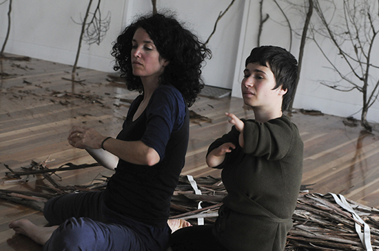 Elizabeth Ryan, Dana Nance, Bundanon residency, Dean Walsh with Restless Dance Theatre, 2012, Stage 1 development of True to Nature